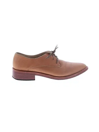 Pre-owned Nisolo Flats In Tan