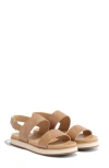 Nisolo Go-to Flatform Slingback Sandal In Almond Suede