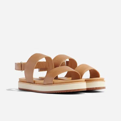 Nisolo Go-to Flatform Sandal Almond In Brown