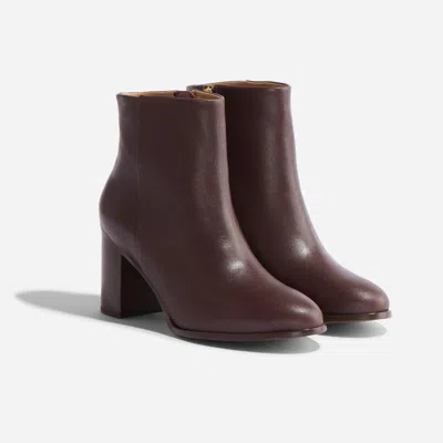 Nisolo Lia Heeled Bootie Wine In Brown