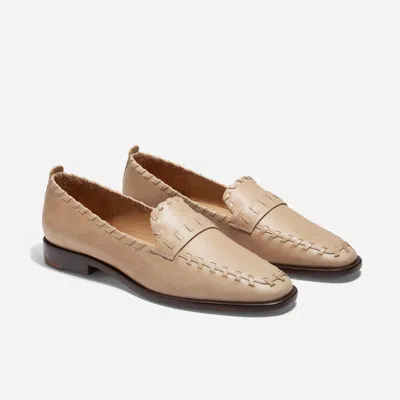 Nisolo Lidia Whipstitch Loafer Almond In Brown