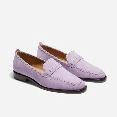 Nisolo Lidia Whipstitch Loafer Lilac In Purple