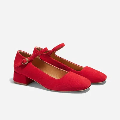 Nisolo Luna Heeled Mary Jane Red