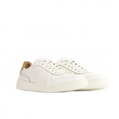 Nisolo Men's Go-to Court Leather Sneaker In White