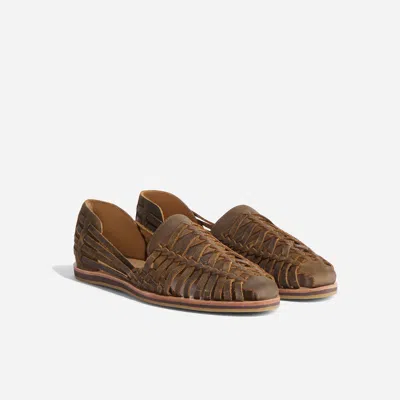 Nisolo Men's Huarache Sandal 1.0 Waxed Brown