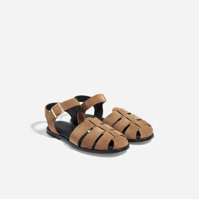 Nisolo Mira Fisherman Sandal Taupe Suede