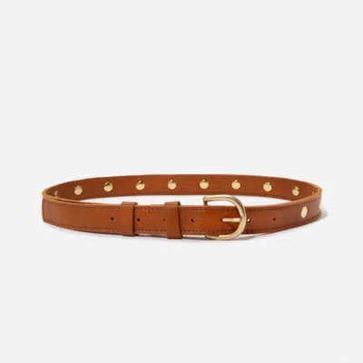 Nisolo Noemi Studded Belt British Tan In Brown