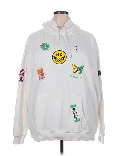 Pre-owned Nisolo Pullover Hoodie In White