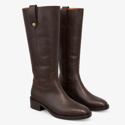 Nisolo Vera Knee High Boot Chocolate Brown