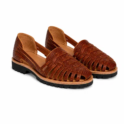 Nisolo Women's Huarache Lug Sandal Cider Snake