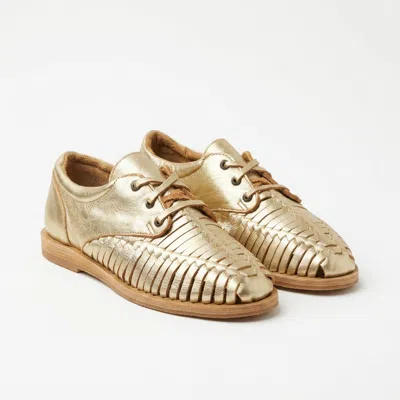Nisolo Women's Huarache Oxford Gold