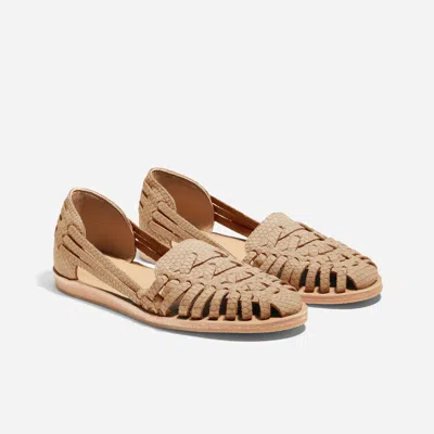 Nisolo Women's Huarache Sandal 2.0 Almond Snake In Black