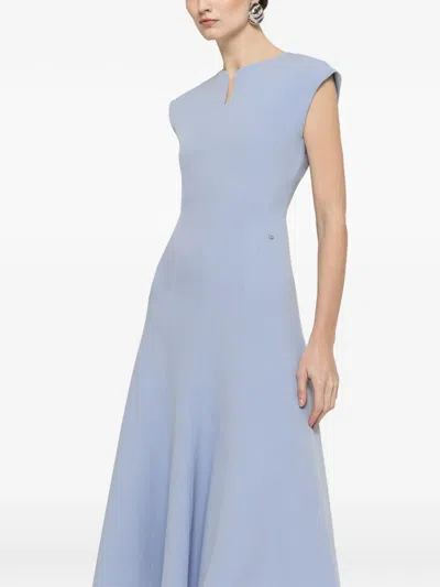 Nissa A-line Midi Dress In Blue