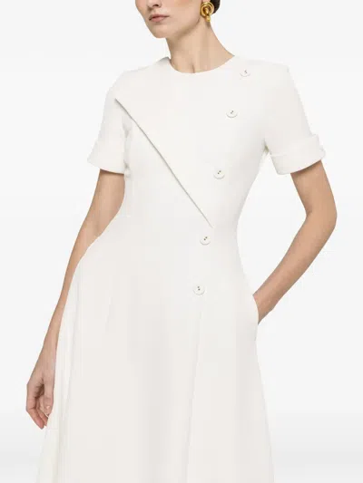 Nissa A-line Midi Dress In White