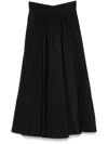 Nissa A-line Midi Skirt In Black