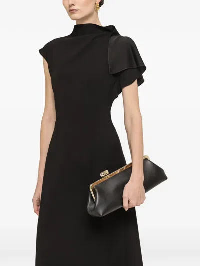 Nissa A-line Crepe Midi Dress In Multi