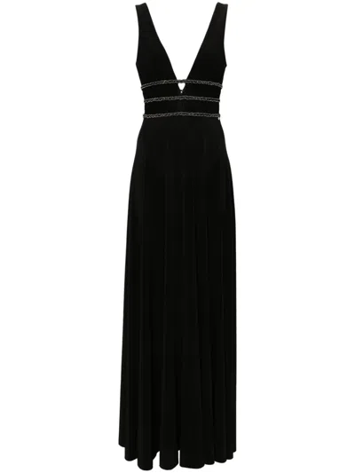 Nissa Bead-embellished Maxi Dress In Black