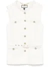 Nissa Bouclé Gilet In White
