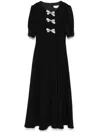Nissa Bow-appliqué Maxi Dress In Black