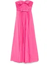 Nissa Bow-detail Gown In Pink