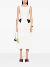 Nissa Bow-detail Midi Dress In White