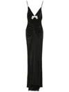 Nissa Bow-detailed Maxi Dress In Black
