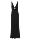 Nissa Bow-detailed Maxi Dress In Black