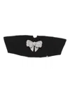 Nissa Bow-embellished Bustier Top In Black