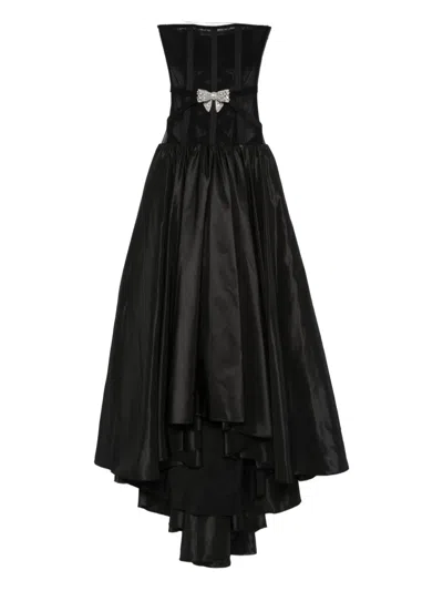 Nissa Bow-embellished Maxi Dress In Brown