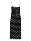 Nissa Bow-embellished Midi Dress In Blue