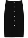 Nissa Button-detailed Midi Skirt In Black