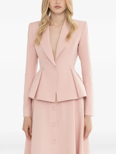 Nissa Button Single-breasted Blazer In Pink