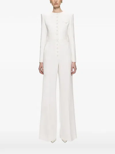 Nissa Buttoned Cropped Jacket In White