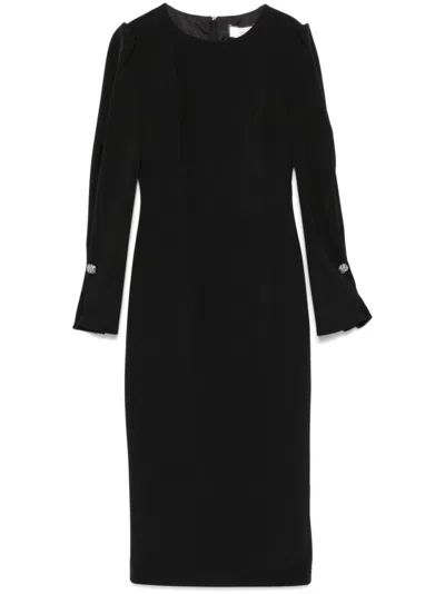 Nissa Cady Midi Dress In Black