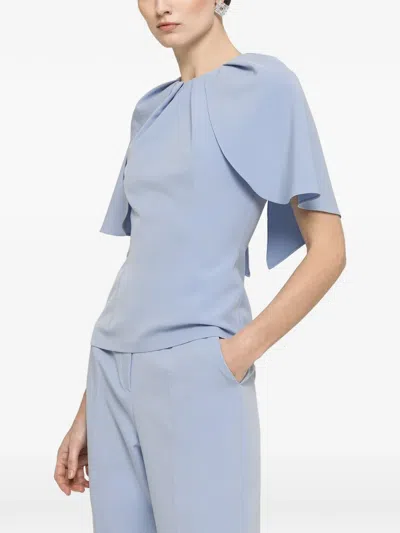 Nissa Cape-design Top In Blue