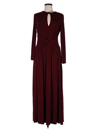 Pre-owned Nissa Casual Dress In Burgundy