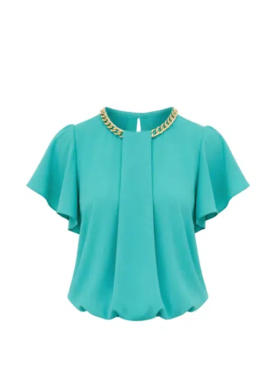 Nissa Chain-detail Top In Blue