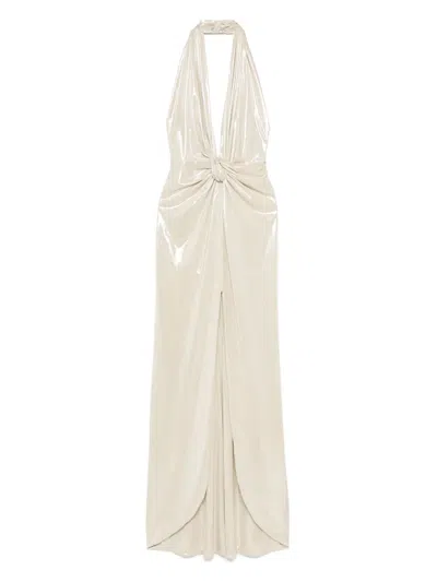 Nissa Ciré Maxi Dress In 中性色