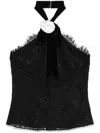 Nissa Corded-lace Top In Black