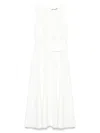 Nissa Crepe Maxi Dress In White