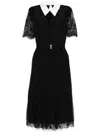 Nissa Crepe Midi Dress In Black