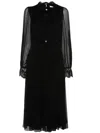 Nissa Crystal-detail Silk Midi Dress In Black