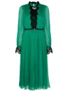 Nissa Crystal-detail Silk Midi Dress In Green