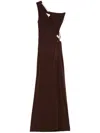 Nissa Crystal-embellished Gown In Brown