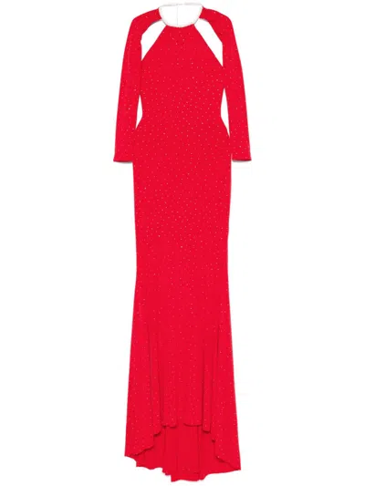 Nissa Crystal-embellished Gown In Red