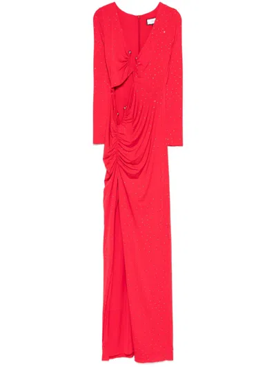 Nissa Crystal-embellished Maxi Dress In Red