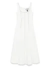 Nissa Crystal-embellished Midi Dress In White