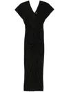 Nissa Crystal-embellished Midi Dress In Black