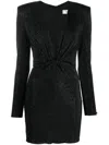 Nissa Crystal-embellished Midi Dress In Schwarz
