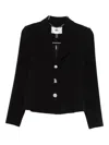 Nissa Crystal-embellished Single-breasted Blazer In Black